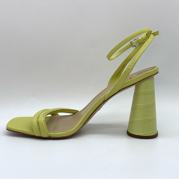 SAM EDELMAN Kia Leather Cone-Heel Sandal in Kiwi - Picture 5 of 14